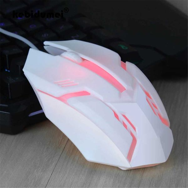 High Quality Kebidumei S1 USB wired gaming mouse for laptop mouse PC 7-color LED backlight ergonomic gaming mouse Z250102