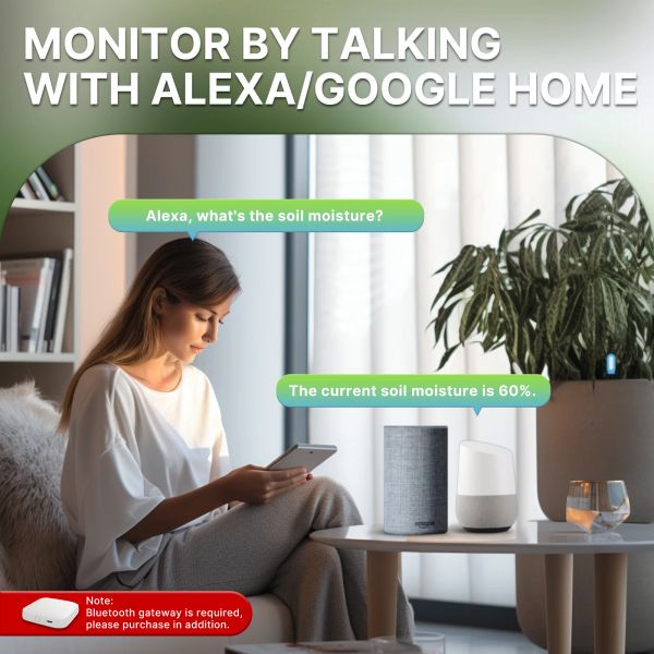 Tuya Smart Garden Soil Moisture Meter Temperature and Humidity Sensor Potted Plant Hygrometer Monitor Plants Moist Testing Tool