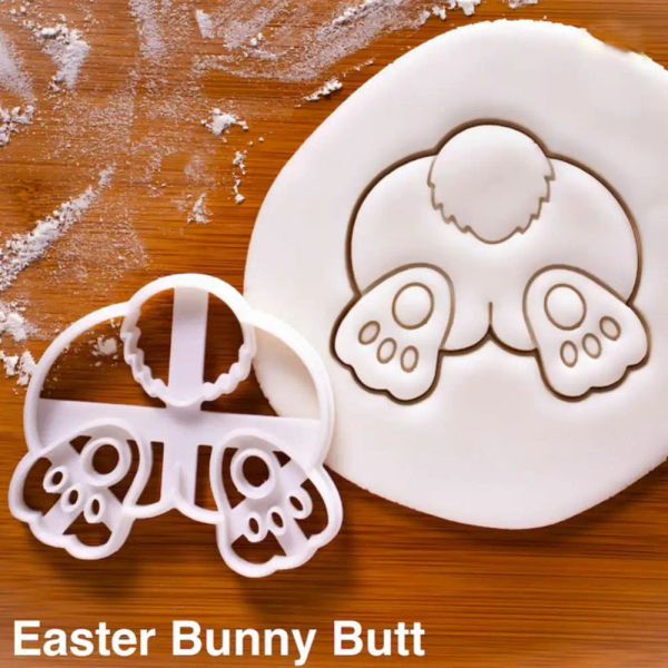 1~8PCS Easter Bunny Egg Cookie Cutter Embosser Mold Rabbit Chick Fondant Biscuit Cutter Baking Tools Happy Easter Party DIY