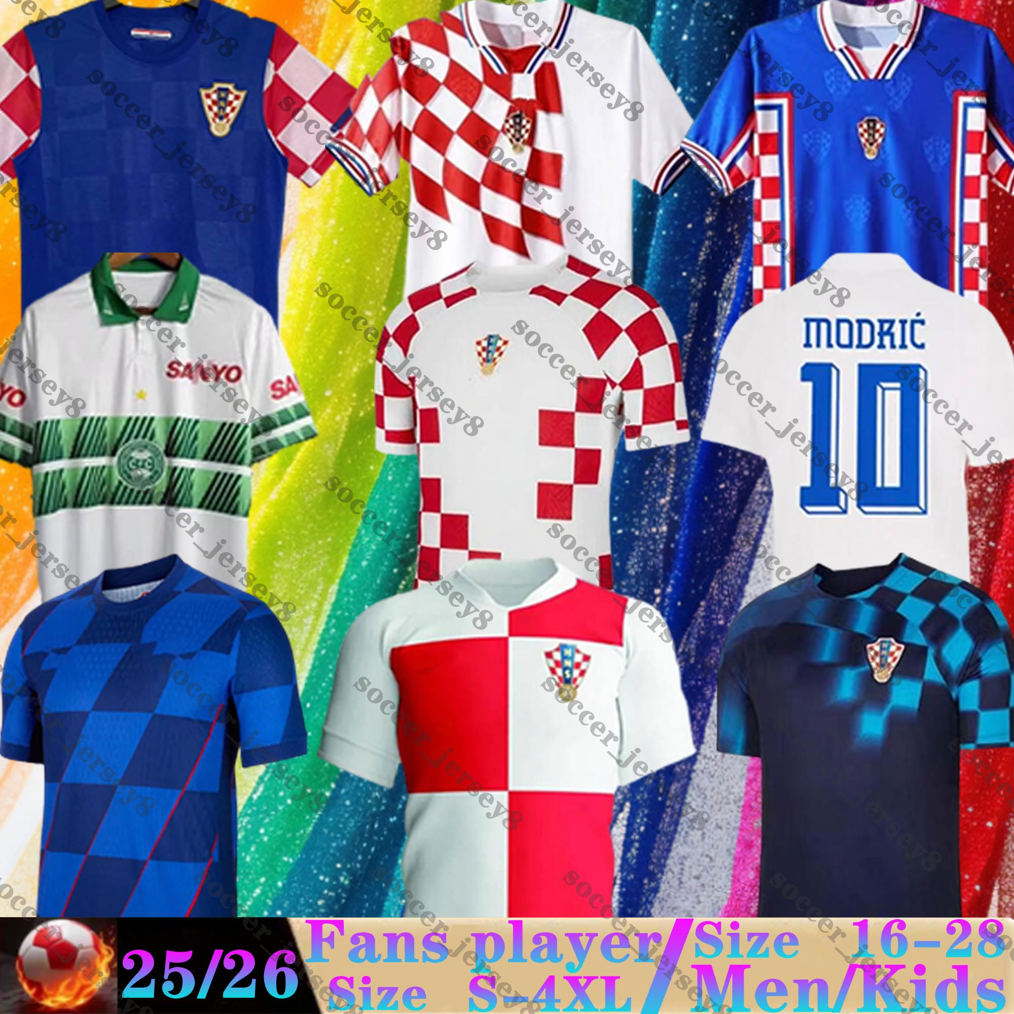 2024 2025 Croatia Soccer Jerseys MODRIC MAJER Croatie Fans Player version GVARDIOL KOVACIC SUKER Retro 1997 1998 2002 2010 Croacia Football Shirts 2