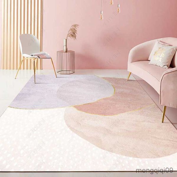 Carpets Nordic Abstract Pink Cute Carpets for Living Room Home Decor Sofa Table Large Area Rugs Bedroom Floor Mat Modern Home Decor R230802