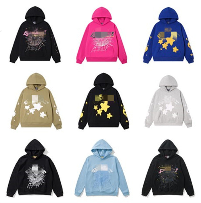 spider Designer hoodie men hoodies spider hoodie sweatshirts hip-hop sweatpants women&#039;s foam puff printed sweatshirts pants bubble printed Y2K