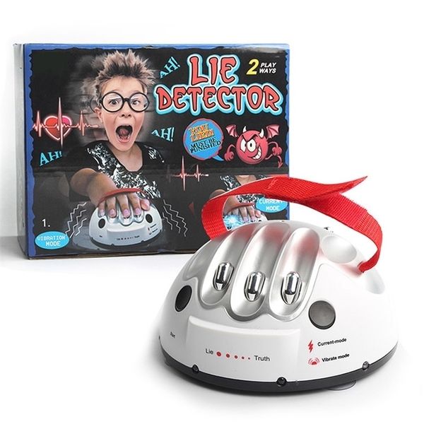 Novelty Games Polygraph Test Tricky Funny Adjustable Adult Micro Electric Shock Lie Detector Shocking Liar Truth Party Game Consoles Gifts T