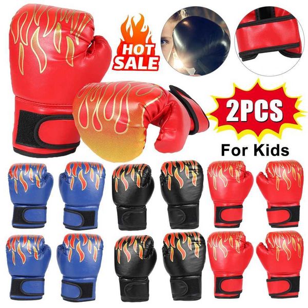 A pair of childrens boxing gloves suitable for childrens fighting gloves comfortable and adjustable professional karate boxing training glov