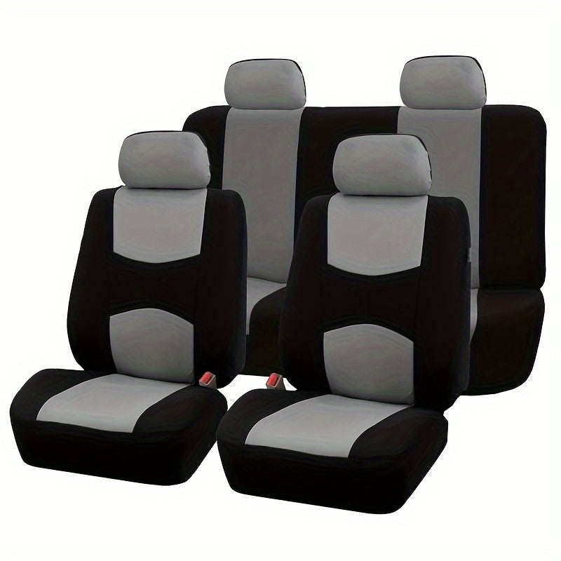 TEMU Car Seat Cover Detachable Headrestspolyestor Universal Seat Covers