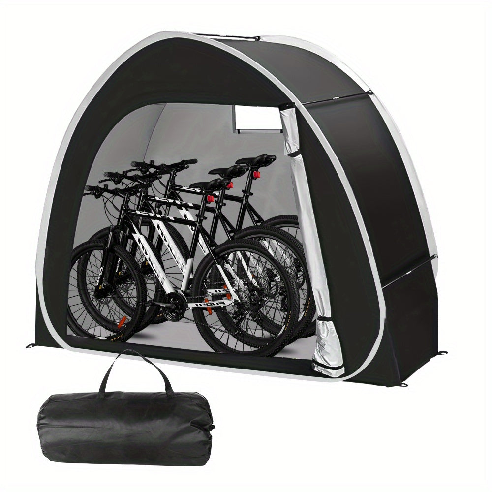TEMU Portable Bicycle Tent - Made Of Durable 210d Oxford Cloth, Winter Bicycle-gardening Tools-lawn Mower Storage Tent, Comes With A Storage Bag, Can