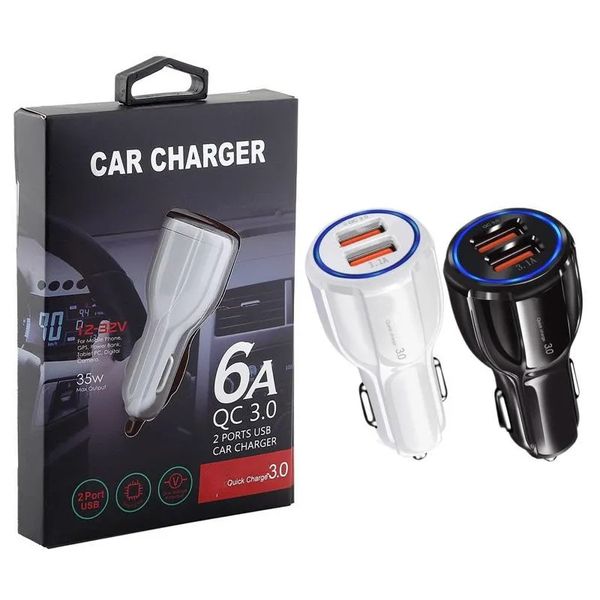 Fast Quick Charging USb C PD Car Chargers Dual Ports 30W 18W Car charger auto power adapter chargers for Iphone 15 11 12 13 14 pro max samsu
