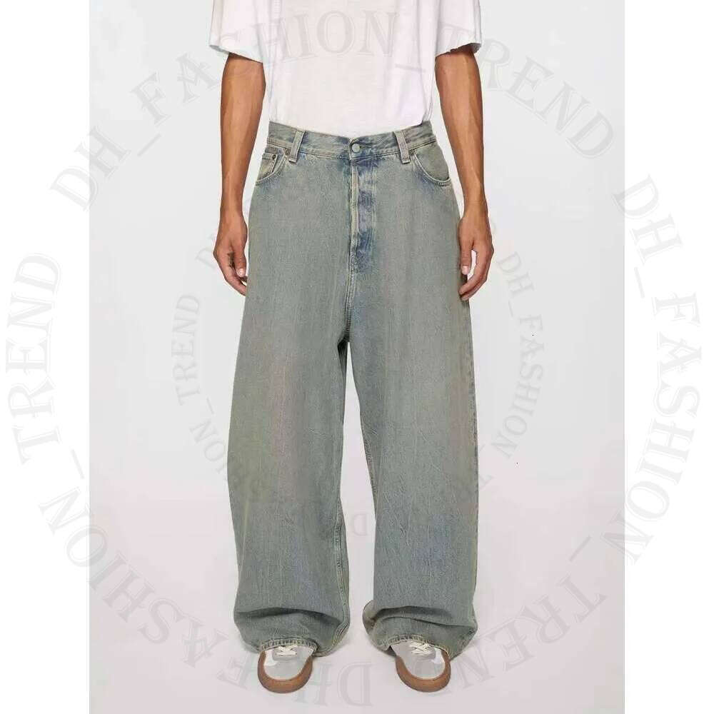 10A Top Acnes Jeans Jeans High Quality Men And Women Jeans Casual Versatile Jeans 3D Digital Printing Summer New Washed Camouflage Loose Stacked Wid