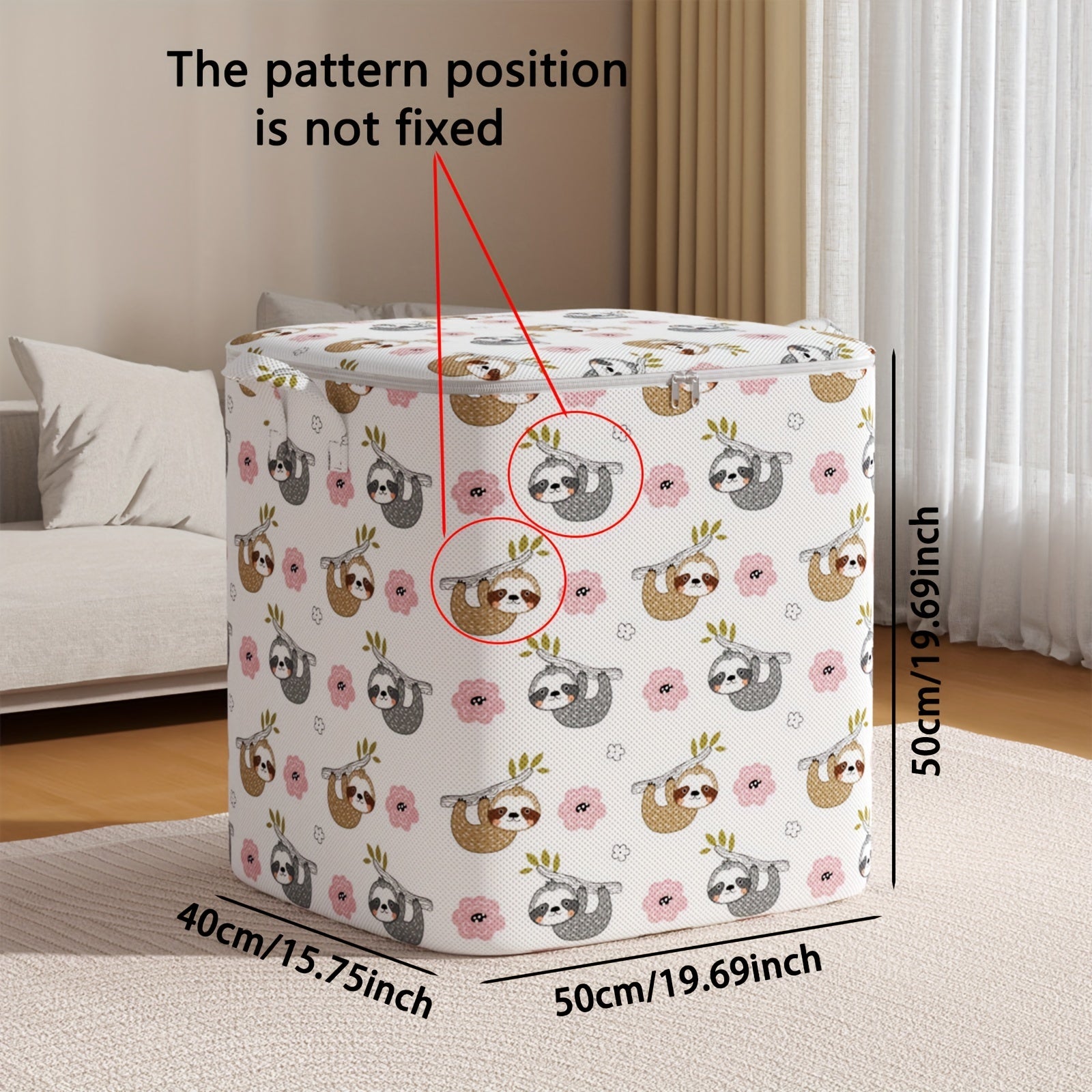 TEMU 1pc Large Capacity Storage Bag, Non-woven Material, Used For Storing Bed Sheets And Quilts, Out-of-season Clothes, Dolls And Other Items