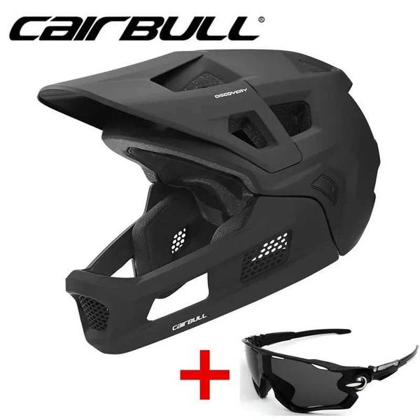 Cycling Helmets CairBULL Discovery Full Face MTB Cycling Helmets Adult Universal Removable Chin BMX Off-Road All-Mountain Speed Bike Helmet