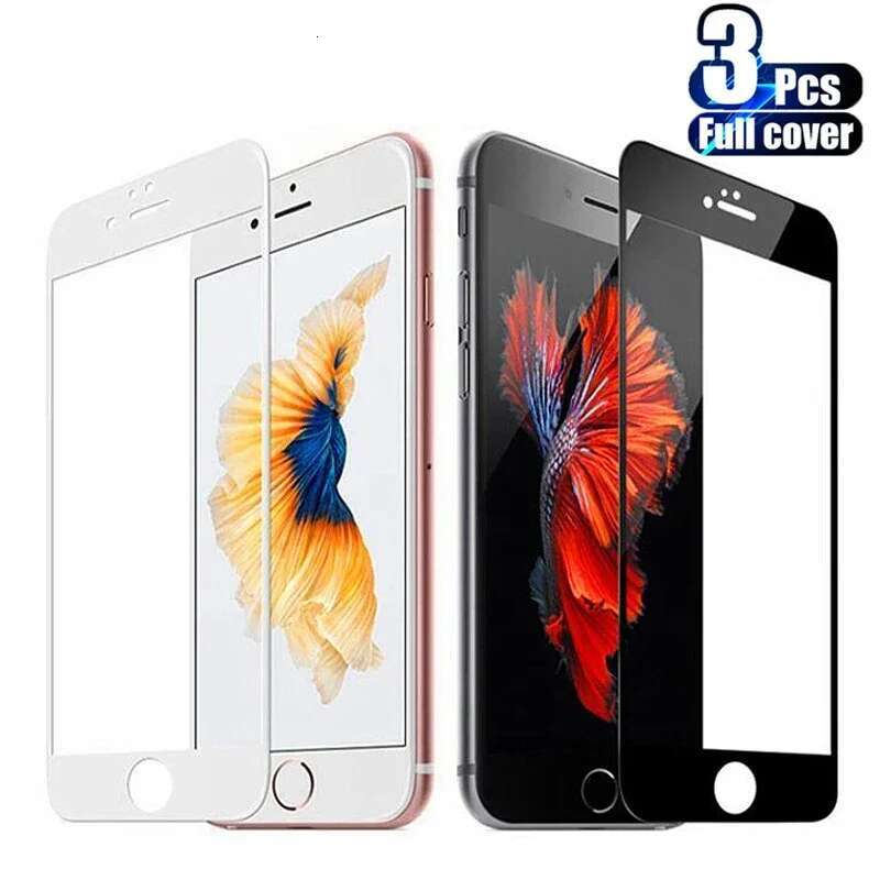 3PCS Full Cover Tempered Glass 7 8 6 6S 14 15 Plus SE 2020 Screen Protector for iPhone 13 12 11 XR X XS Max Pro Mini