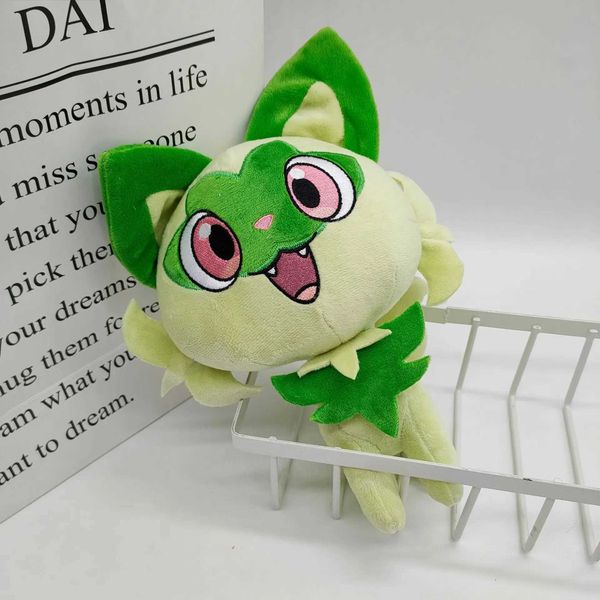 Plush Dolls 25cm Sprigatito Plush Doll Japanese Movie Anime Cat Sprigatito Green Fox Fueeco Quaxly Stuffed Toy Birthday Gift Q241130