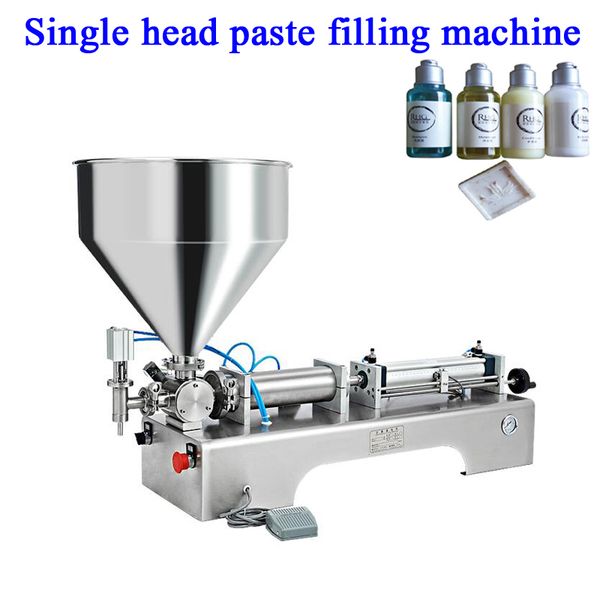 Pneumatic Paste Filling Machine Automatic Piston Pump Sauce Honey Peanut Bottle Beauty Cream Cosmetic Shampoo