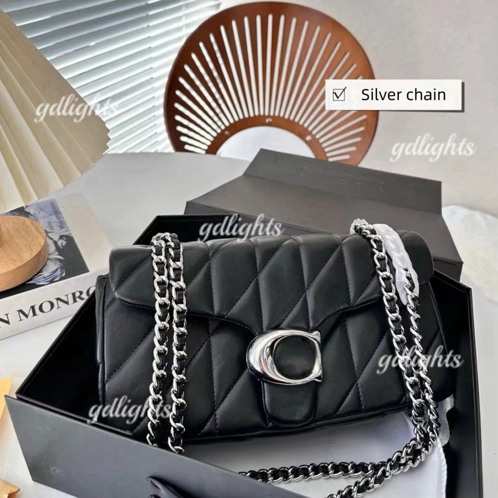 Quality Shoulder Bag Designer Bag Womens Man Tabby bag Messenger Bags Tote Handbag Real Leather Baguette Mirror Square Crossbody Fashion Bags Black