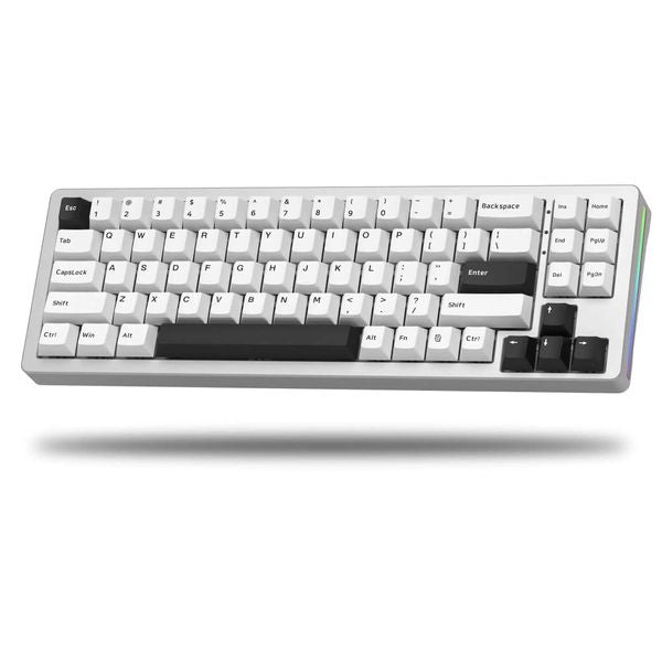 Keyboards Full Aluminum Mechanical Keyboard Wireless Keyboard Bluetooth-2.4Ghz-Wired Tri-Mode SK71 RGB Keyboard Compatible with Mac Win y240