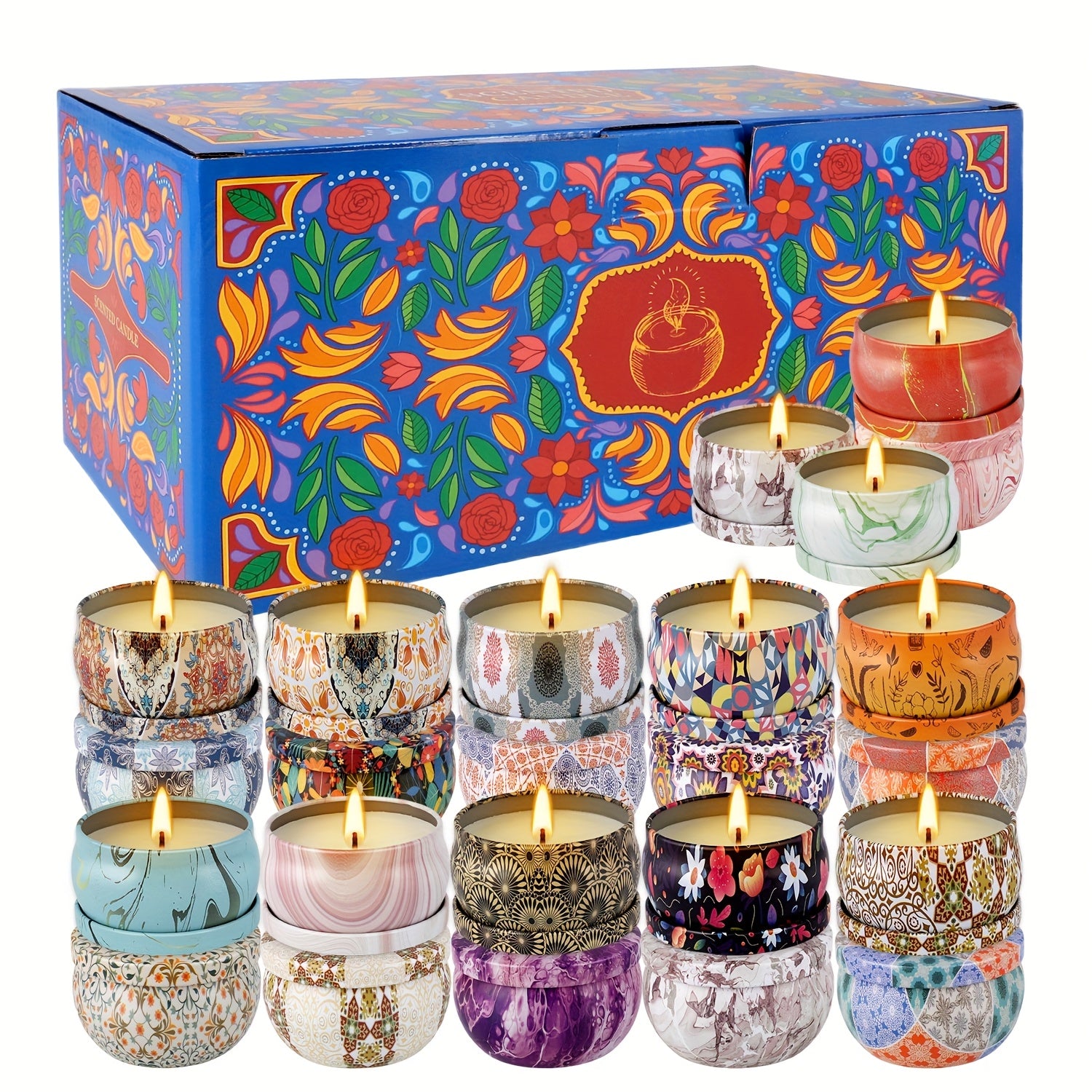 TEMU Are 24 Jars Of Scented Candles With Scents, Including Lavender, Rose, Vanilla, , Are Very Suitable As Gifts For , Wives Or Mothers On