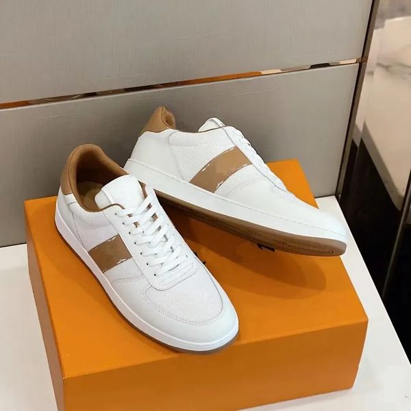 Excellent Men Rivoli Trainers Shoes White Grain Leather Platform Sole Sneakers Party Dress Runner Sports Comfort Discount Skateboard Walking