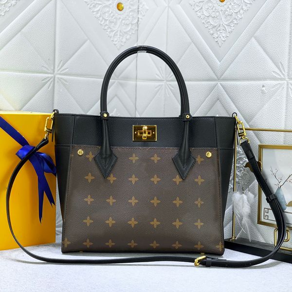 7A quality Vintage shoulder handbag Designer tote Crossbody Bags On My Side Embroidery letters Shopping Shoulder bag Large Women Cross Body