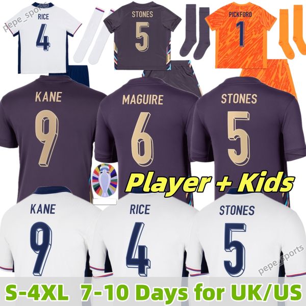 Euro KANE BELLINGHAM National soccer jerseys MOUNT RASHFORD STERLING SANCHO GREALISH FODEN SAKA 2024 25 eNGLanDS Football Shirts Player Kids