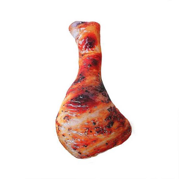 Plush Dolls 18CM Mini Simulated Chicken Leg Plush Toy Life Chicken Wings Drumstick Fried Food Pillow Mat Birthday Gift J241214