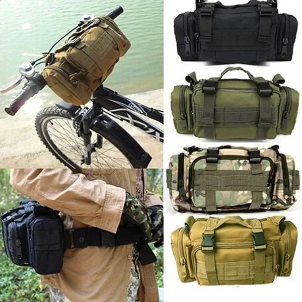 Hiking Outdoor Waist Bag 600D Waterproof Oxford Climbing Shoulder Bags Fishing Camping Pouch Mochila Bolsa 240830