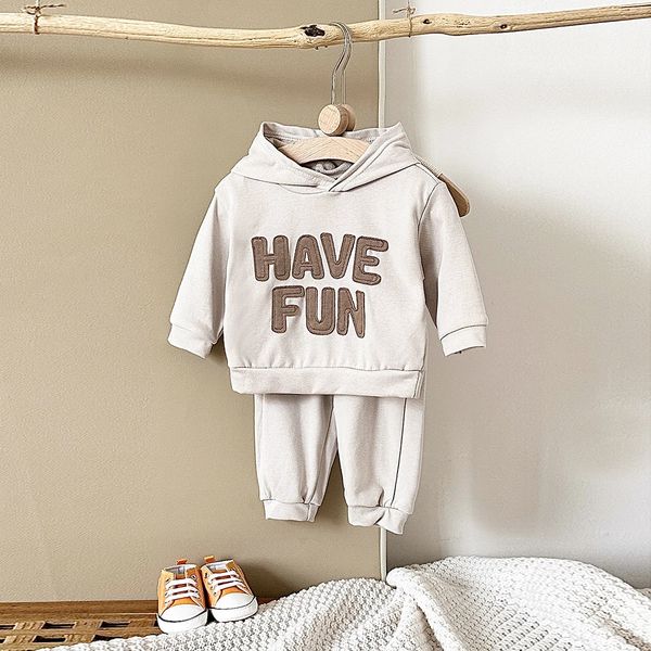 Autumn born Baby Clothes Boy Sets Girl Hoodies Top Infant Suit Casual Style Letter Print 2PCS Children Baby Sweatshirt 250118