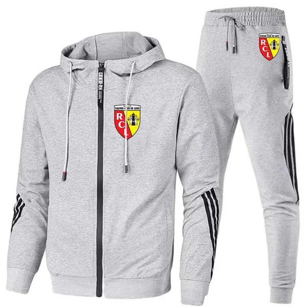 Men&#039;s Tracksuits Euro Club Rc Lens Printed Men Casual Set Spring Autumn New Sportswear Hoodies+Pants 2PCS Sets Hip Hop Strt Loose Track