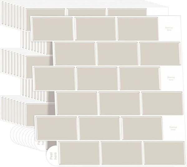 Vividtiles 3D Vinyl Waterproof Kitchen Backsplash Wall Sticker Peel and Stick Wallpaper Premium Strong Ahesive Tile Decals 241121