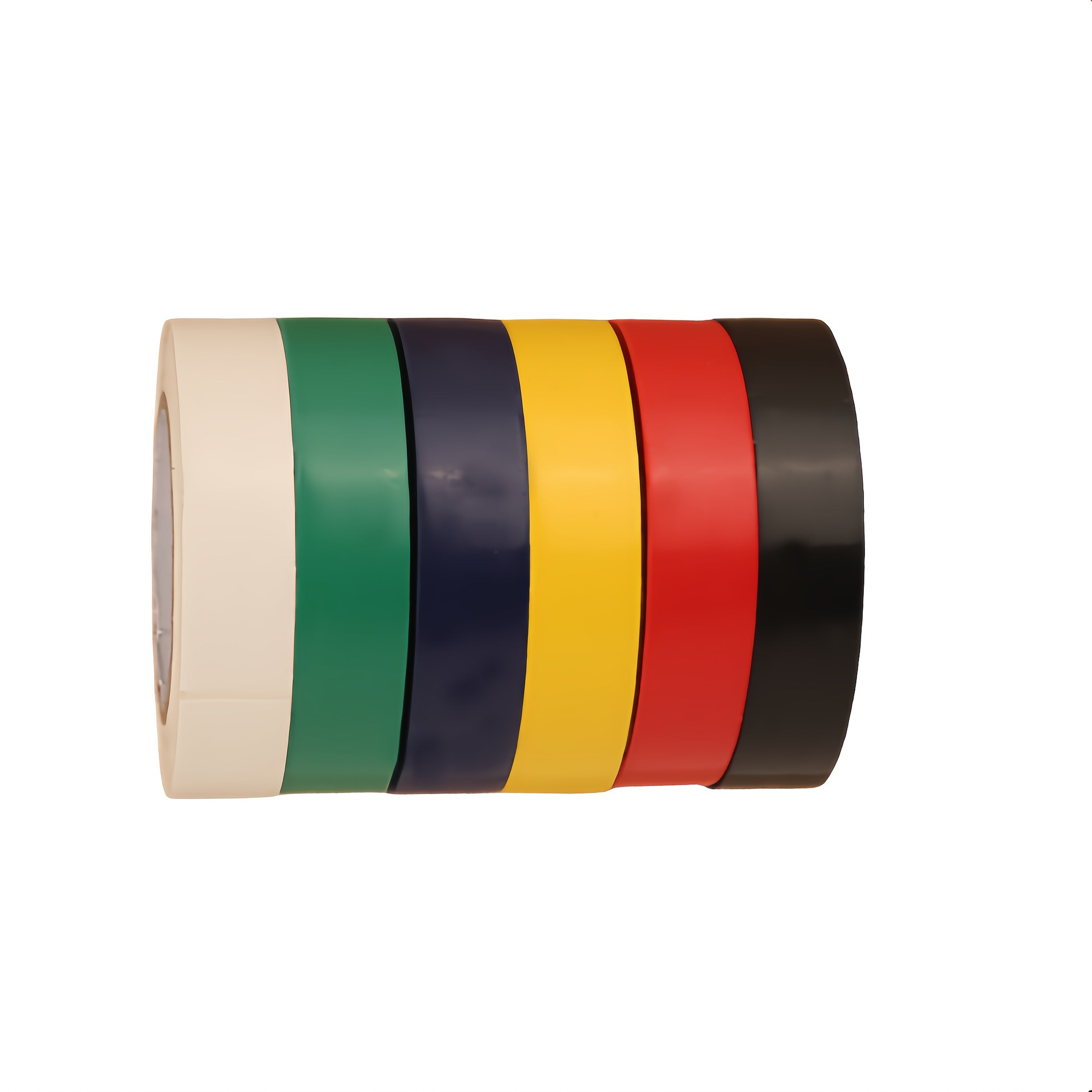 TEMU 6pcs Colorful 600v Electrician Tape - Dustproof, Multi-use For Home & Vehicle Electrical Circuits, Plastic Material, High Voltage Visibility,
