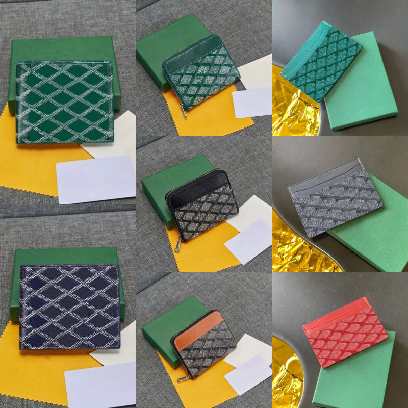 Designer card holder green porte carte golf wallet leather Multi card holders women men designer wallet coin purse credit card pocket business card