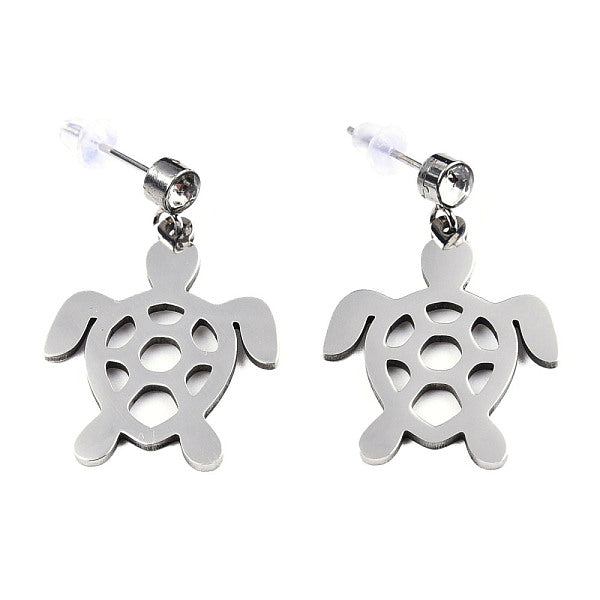 Boucles d'oreilles pendantes en acier inoxydable 201