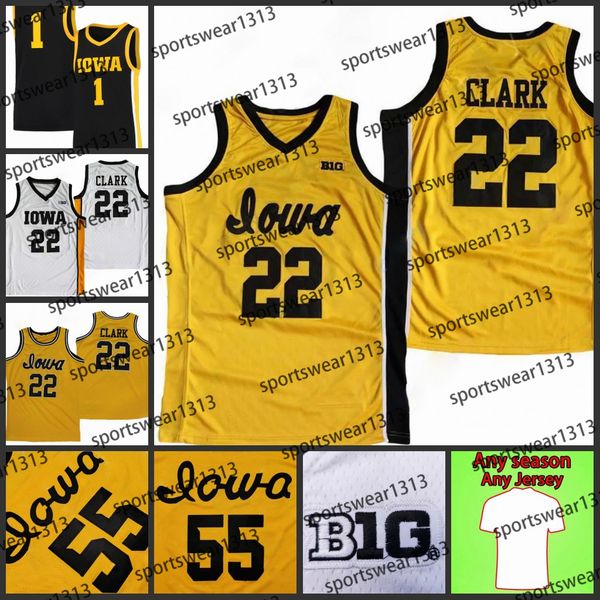 Iowa Eagle Eye Basketball Jersey NCAA Custom Caitlin Clark 22 Sydney Affolter Molly Davis Hannah Stuelke S-3XL Full Stitched Youth Women&#03