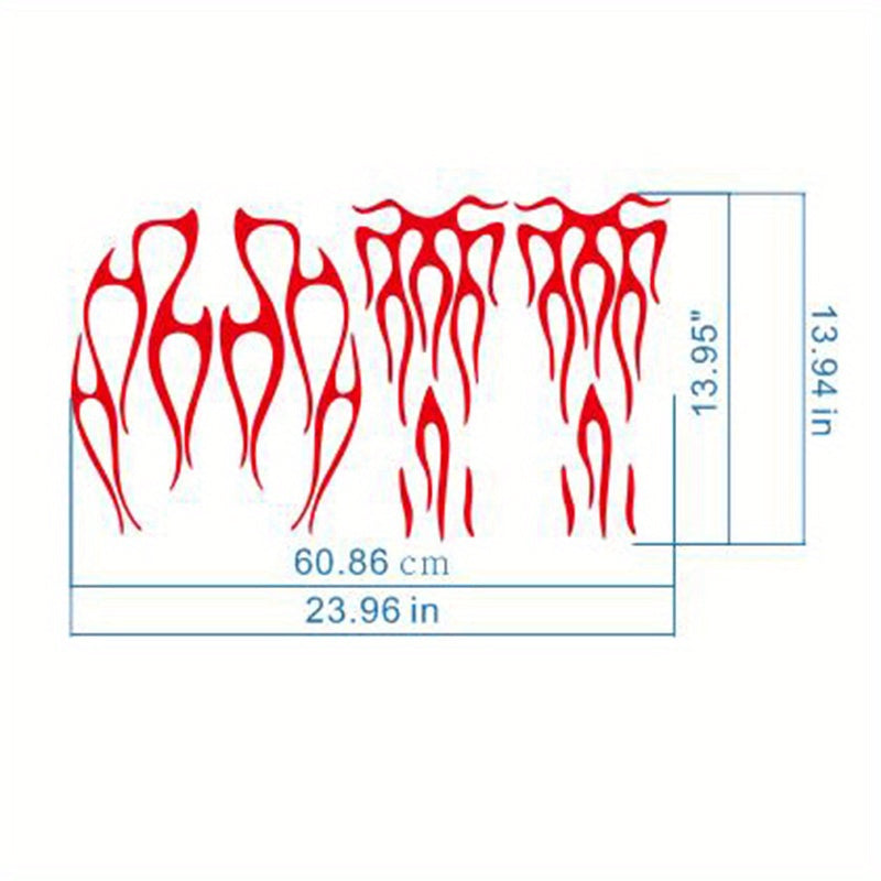 TEMU 1 Pair Heavy-duty Motorcycle Stickers - Waterproof & Rugged Decals With Glossy, Removable-residue-free Transfer Film For, Motorcycles, Atv, Body