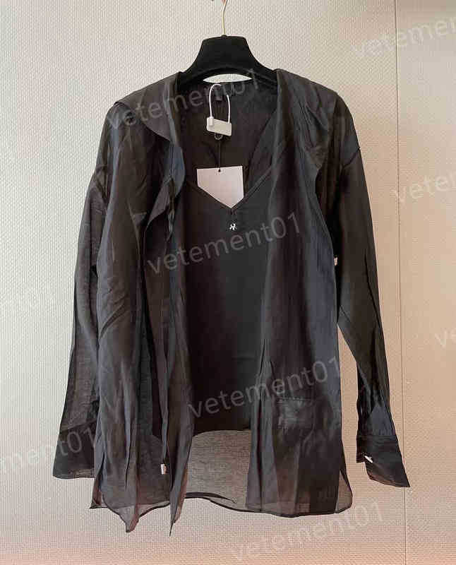 Womens Blouses Shirts Top Silk Lightweight Breathable Lapel Fabric Loose Design Shirts Tops Fashion Casual Luxury Blouses Designer For Women