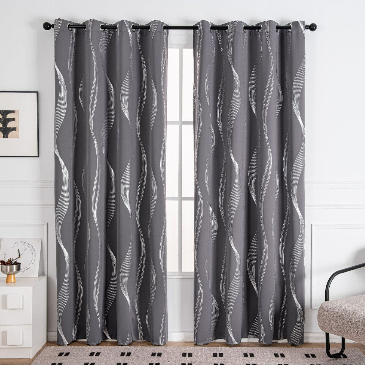 YL-36510 hot-selling pure color blackout curtains heat insulation and sun protection foreign trade special curtain finished product wholesale