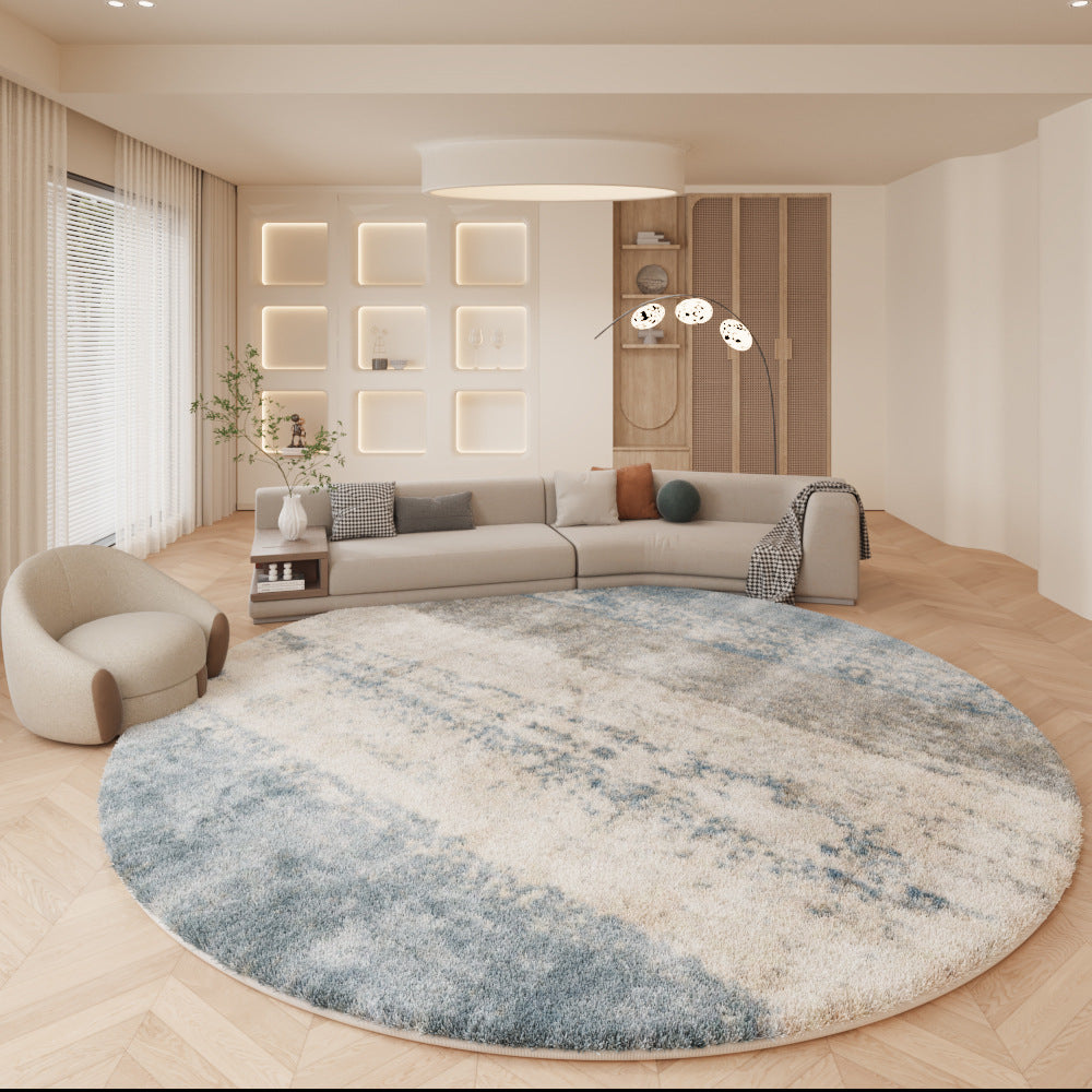 Round Carpet Living Room Study Coffee Table Mat Nordic Simple Lines Bedroom Bedside Blanket Floor Mat