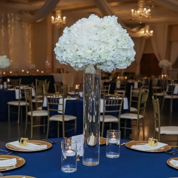 Not glass)60cm-90cm) Custom Modern Nordic crystal vase Home Decoration Clear Tall Wedding clear acrylic Cylinder Vase crystal flower stand c