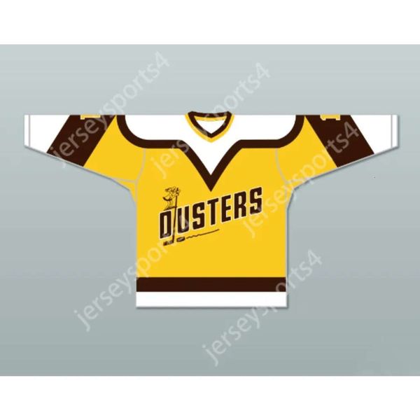 Gdsir Custom RICK LEMAY 1 BINGHAMTON BROOME DUSTERS YELLOW HOCKEY JERSEY NEW Top Ed S-M-L-XL-XXL-3XL-4XL-5XL-6XL