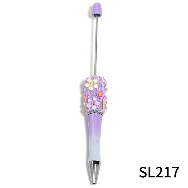 5Pcs Flower Plastic Beadable Pens
