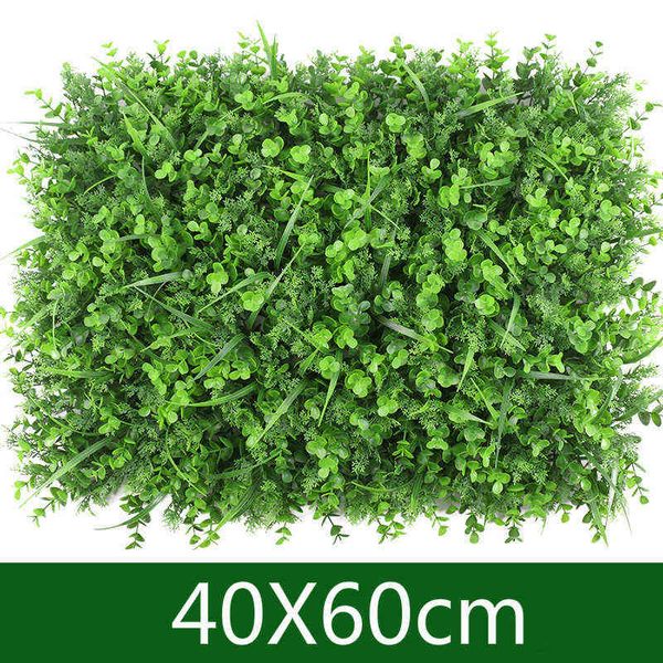 Faux Floral Greenery 40X60 cm Artificial Eucalyptus Plants Lawn High Density Simulation Grass Mat Carpet Home Garden Hotel Wedding Wall Deco