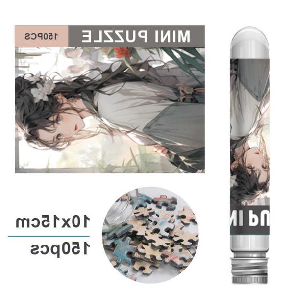 Puzzles 150PCS Mini Test Tube Cartoons Jigs Puzzle for Adult Kids Decompression Toys Game Family Educational Toys over 3 Years Old JAU9