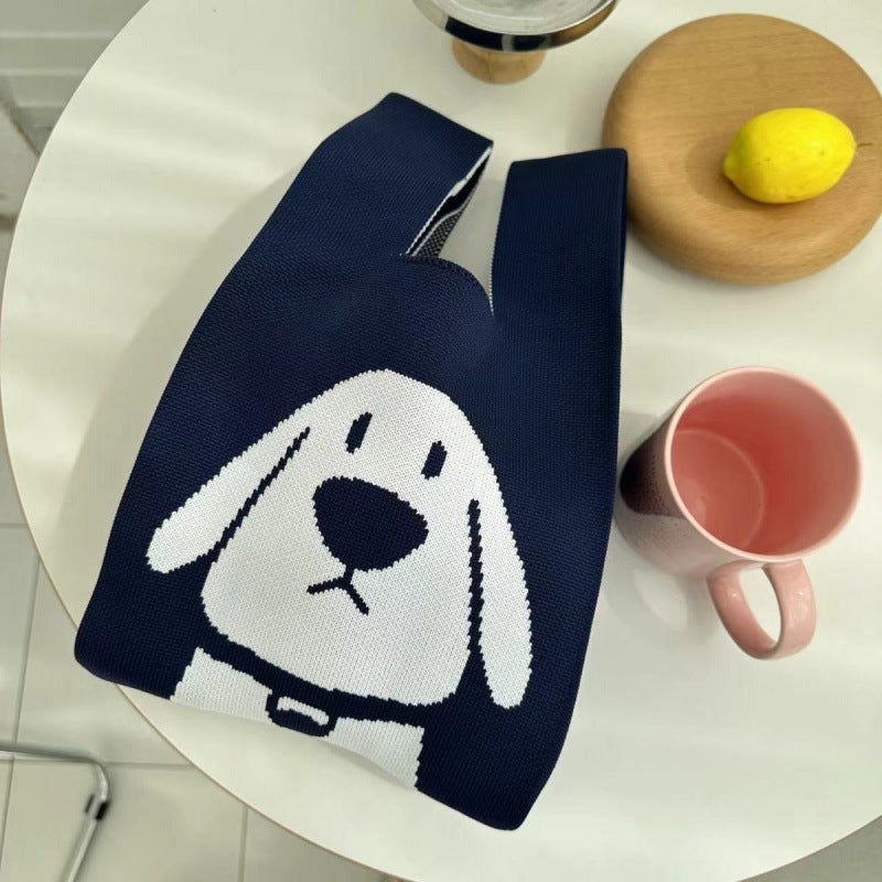 F136-Mirror quality bag ins style niche fashion design knitted bag for women