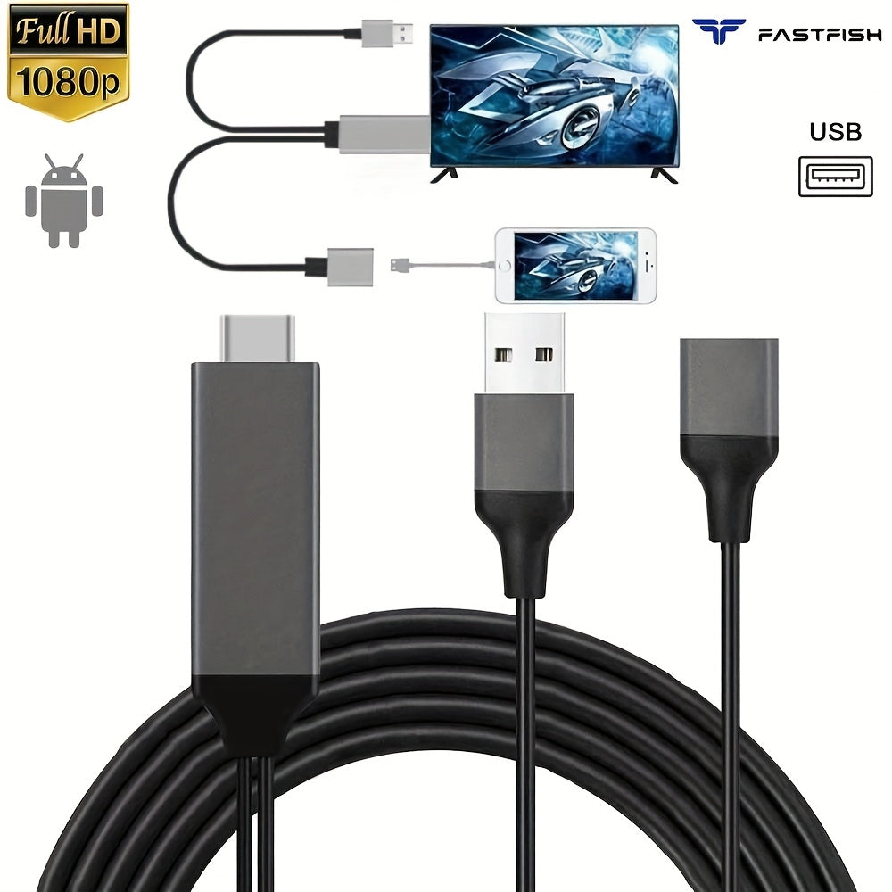 TEMU Fastfish 1080p Mirroring Cable Phone To Tv Hdtv Adapter For Iphone For Ipad