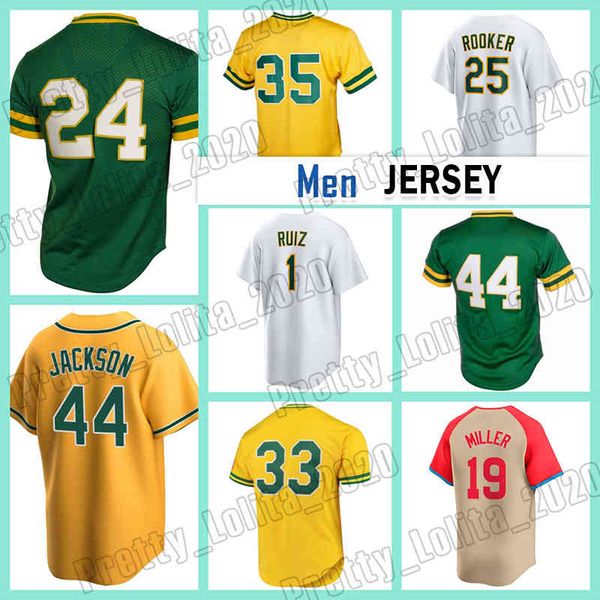 24 Rickey Henderson Zack Gelof Baseball Jersey 9 44 Reggie Jackson Athletics Jose Canseco Mark JJ Bleday McGwire Brent Rooker Esteury Ruiz S