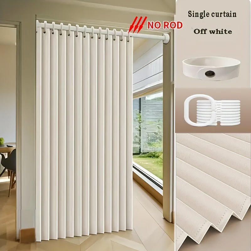 TEMU Bohemian Style, No Rod, Fashionable Blackout Door Curtain Foldable, No Drilling Design Easy To , Suitable For Living Room, Bedroom, Kitchen -