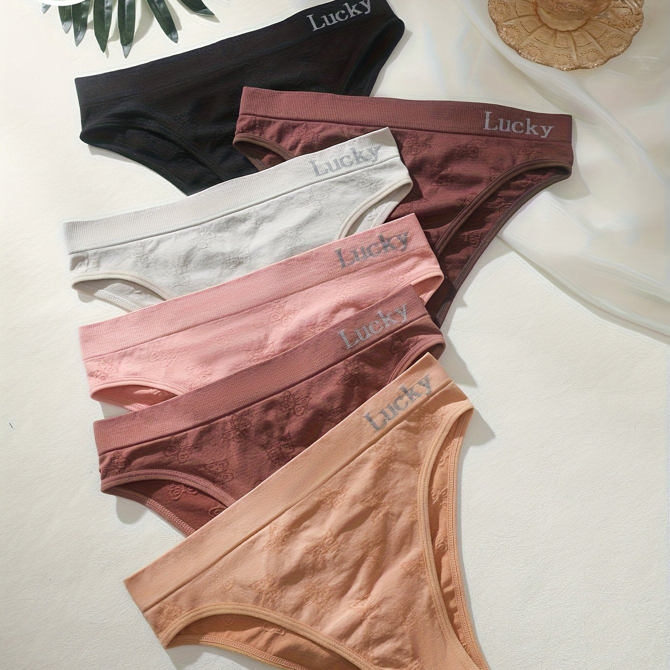 TEMU 6pcs Random Color Women's Thong Underwear Set, Low-rise Ladies' Panties, Women's Lingerie, Seamless Women's Underwear.