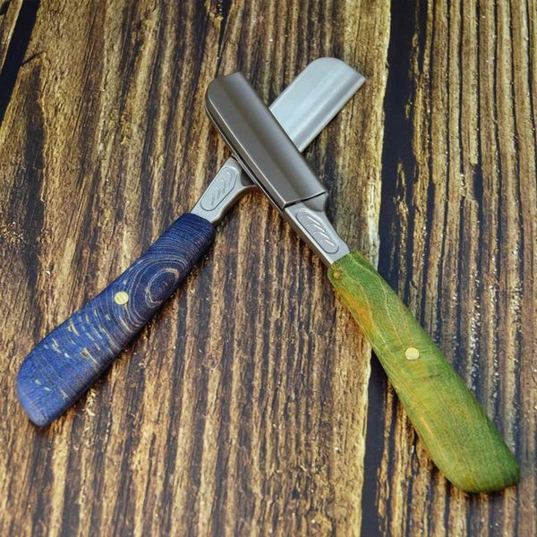 Straight Edge Barber Razor For Feather Blade Haircut Beard Eyebrow Shaving Tool Manual Hairdresser Trimming Blades ReplaceableM240814
