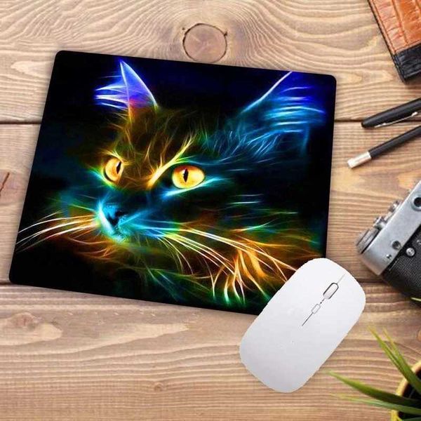 Big Promotion 22X18CM Cartoon Cute Cat Head Cool Designs Table Mouse Pad Laptop Computer Gaming Keyboard Mousepad Animal MatM240802