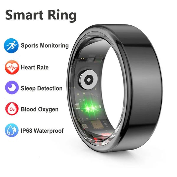 Suitable for Android and iOS smart rings heart rate sleep monitors blood oxygen monitors womens stainless steel waterproof smart rings jewel