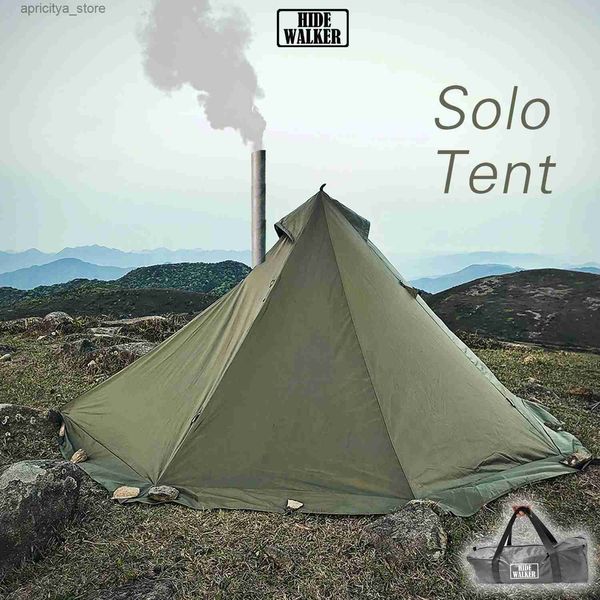 Tents and Shelters Fireproof Tipi tent with skiing lightweight single hot tent bicycle pyramid camping TP waterproof for 1 person24327